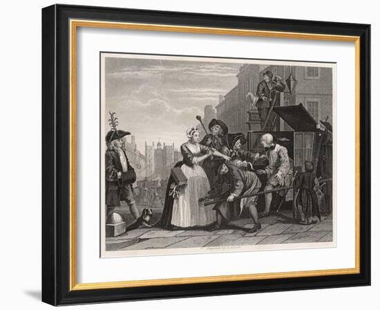 Hogarth Rake Plate 4-William Hogarth-Framed Art Print