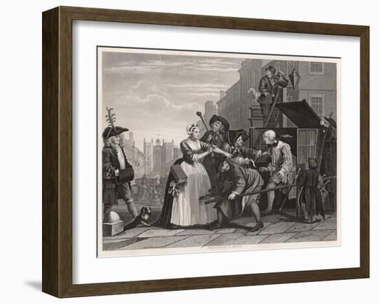 Hogarth Rakes Plate 4-William Hogarth-Framed Art Print
