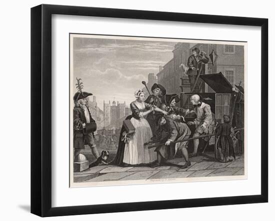 Hogarth Rakes Plate 4-William Hogarth-Framed Art Print