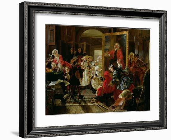 Hogarth's Studio in 1739-Edward Matthew Ward-Framed Giclee Print