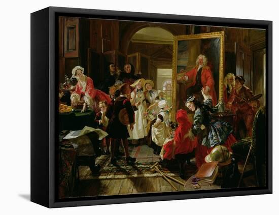 Hogarth's Studio in 1739-Edward Matthew Ward-Framed Premier Image Canvas