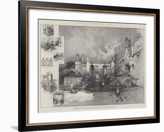 Hoghton Tower, the Seat of Sir James De Hoghton, Baronet-Herbert Railton-Framed Giclee Print