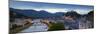 Hohensalzburg Fortress and Alt Stadt Illuminated at Dusk, Salzburg, Salzburger Land-Doug Pearson-Mounted Photographic Print