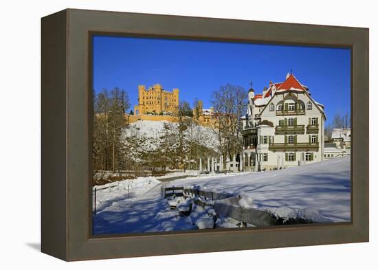 Hohenschwangau Castle near Schwangau, Allgau, Bavaria, Germany, Europe-Hans-Peter Merten-Framed Premier Image Canvas