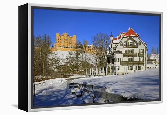 Hohenschwangau Castle near Schwangau, Allgau, Bavaria, Germany, Europe-Hans-Peter Merten-Framed Premier Image Canvas