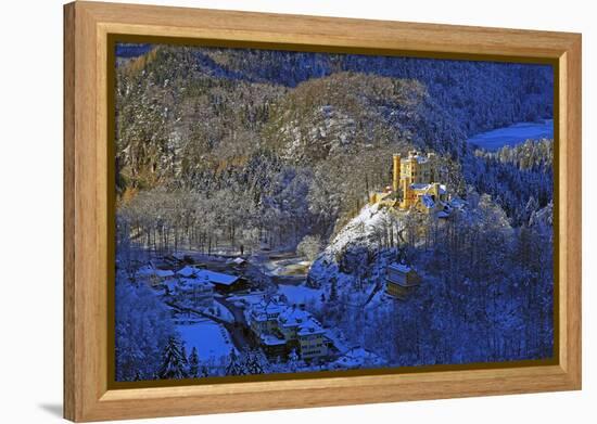 Hohenschwangau Castle near Schwangau, Allgau, Bavaria, Germany, Europe-Hans-Peter Merten-Framed Premier Image Canvas