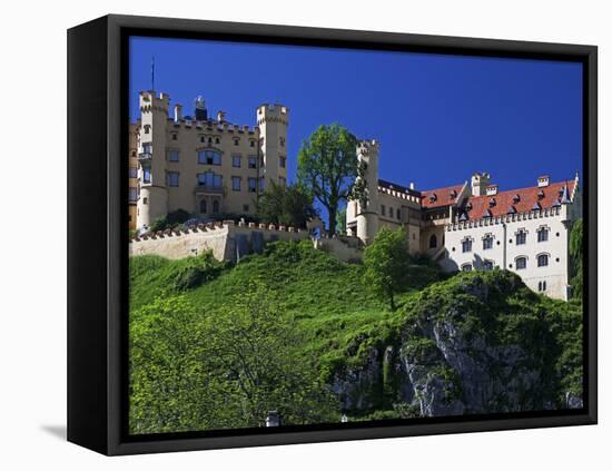 Hohenschwangau Castle Viewed from the Village of Hohenschwangau, Schwangau, Bayern, Germany-Cahir Davitt-Framed Premier Image Canvas