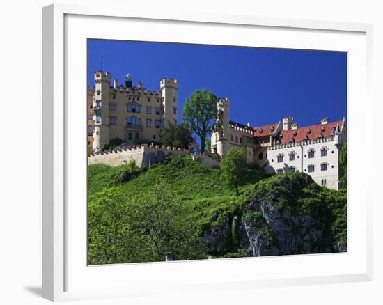 Hohenschwangau Castle Viewed from the Village of Hohenschwangau, Schwangau, Bayern, Germany-Cahir Davitt-Framed Photographic Print