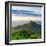 Hohenzollern Castle and Sourrounding Countryside Illuminated at Sunset, Swabia, Baden Wuerttemberg-Doug Pearson-Framed Photographic Print