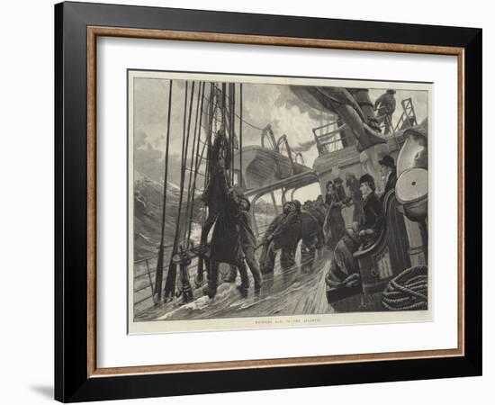 Hoisting Sail in the Atlantic-Alfred Edward Emslie-Framed Giclee Print