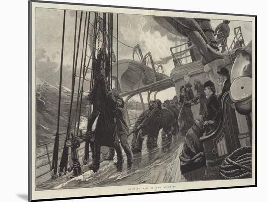 Hoisting Sail in the Atlantic-Alfred Edward Emslie-Mounted Giclee Print