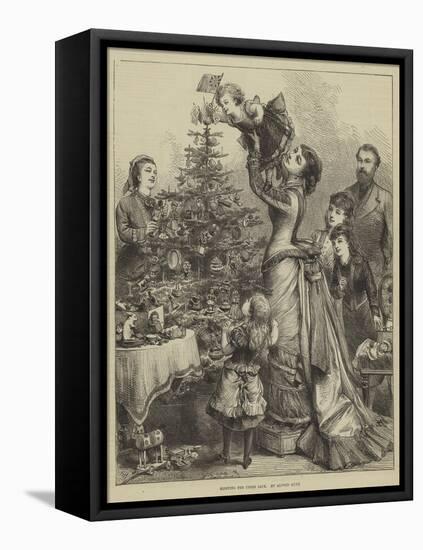 Hoisting the Union Jack-Alfred William Hunt-Framed Premier Image Canvas