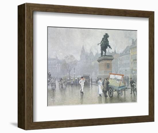 Hojbro Square in Copenhagen-Paul Fischer-Framed Giclee Print