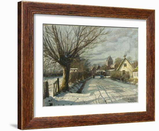 Hoje Taastrup Church, Outside Copenhagen, 1922-Peder Mork Monsted-Framed Giclee Print