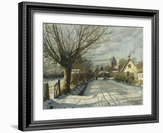 Hoje Taastrup Church, Outside Copenhagen, 1922-Peder Mork Monsted-Framed Giclee Print