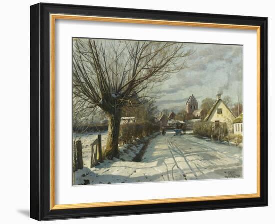 Hoje Taastrup Church, Outside Copenhagen, 1922-Peder Mork Monsted-Framed Giclee Print