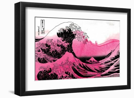 Hokusai - Pink Wave-null-Framed Art Print