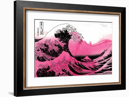 Hokusai - Pink Wave-null-Framed Art Print