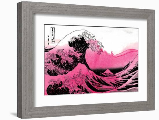 Hokusai - Pink Wave-null-Framed Art Print