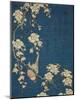 Hokusai's Blossoms on Indigo I-Katsushika Hokusai-Mounted Art Print