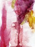 Pink Ombre Watercolor Background-holaholga-Framed Art Print