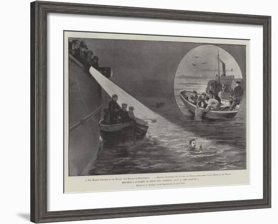 Holbein's Attempt to Swim the Channel, 31 July and 1 August-Paul Frenzeny-Framed Giclee Print