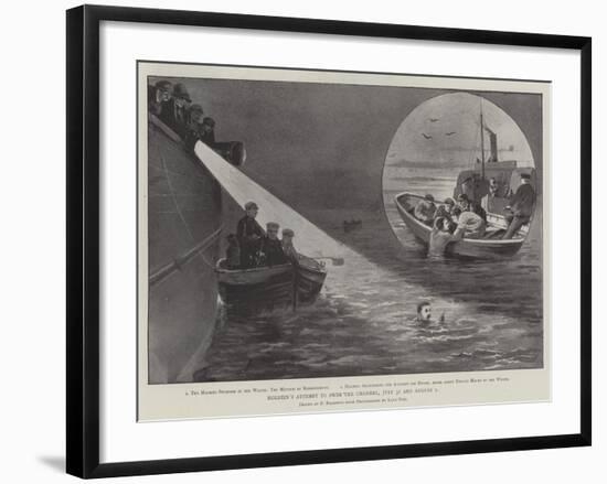 Holbein's Attempt to Swim the Channel, 31 July and 1 August-Paul Frenzeny-Framed Giclee Print