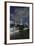 Holbeinsteg, Footbridge, Skyline Banking District, Frankfurt on the Main, Hessen, Germany-Axel Schmies-Framed Photographic Print