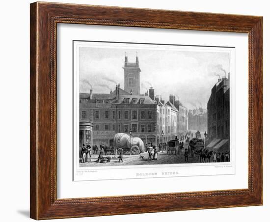 Holborn Bridge, London, 1831-William Woolnoth-Framed Giclee Print