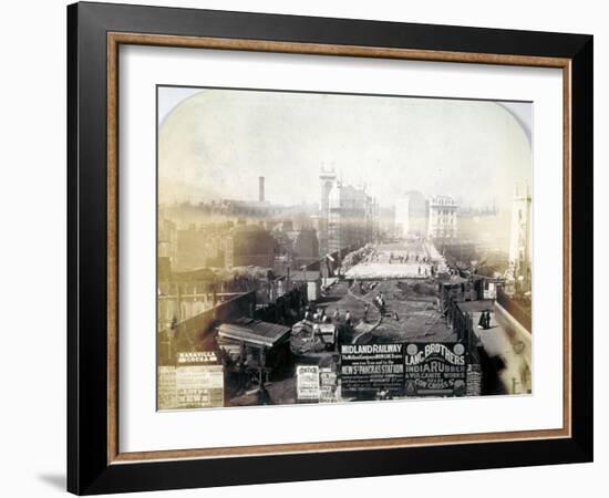 Holborn Viaduct, City of London, 1869-Henry Dixon-Framed Giclee Print