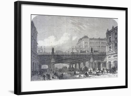 Holborn Viaduct, London, 1867-null-Framed Giclee Print