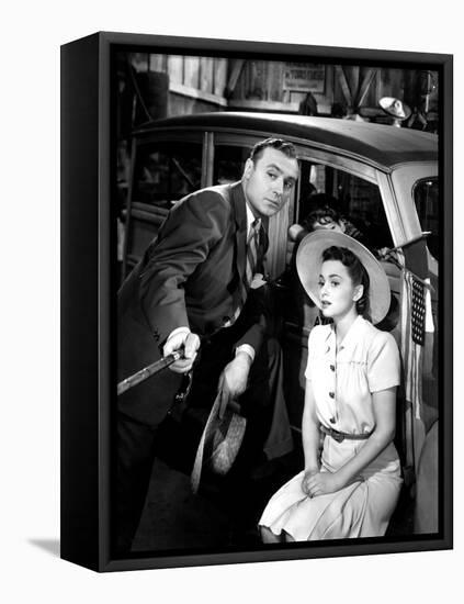 Hold Back The Dawn, Charles Boyer, Olivia Dehavilland, 1941-null-Framed Stretched Canvas