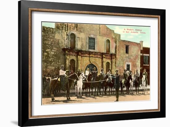 Hold-Up Re-enactment, Alamo, San Antonio, Texas-null-Framed Art Print