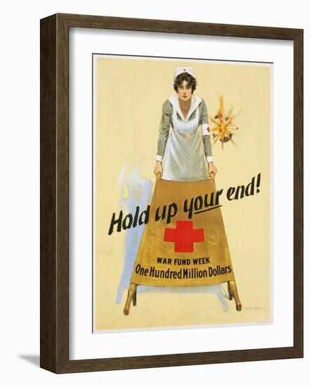 Hold Up Your End! War Fund Week - One Hundred Million Dollars Poster-W.b. King-Framed Giclee Print