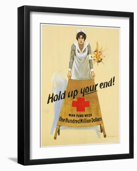 Hold Up Your End! War Fund Week - One Hundred Million Dollars Poster-W.b. King-Framed Giclee Print