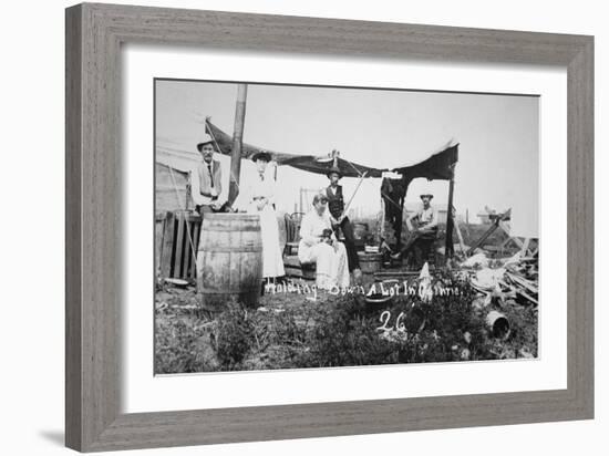 Holding Down a Lot at Guthrie, 1889 (B/W Photo)-American Photographer-Framed Giclee Print