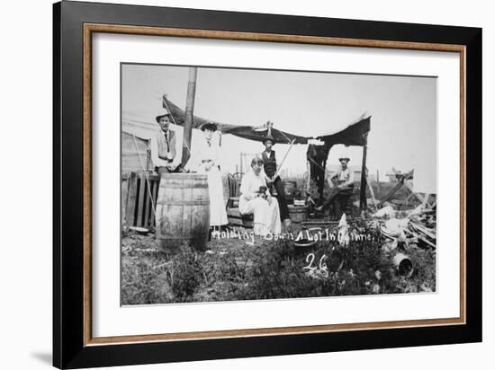 Holding Down a Lot at Guthrie, 1889 (B/W Photo)-American Photographer-Framed Giclee Print