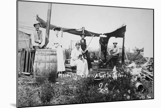 Holding Down a Lot at Guthrie, 1889 (B/W Photo)-American Photographer-Mounted Giclee Print