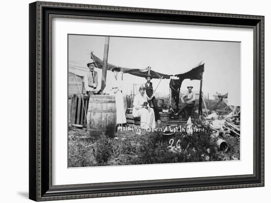 Holding Down a Lot at Guthrie, 1889 (B/W Photo)-American Photographer-Framed Giclee Print