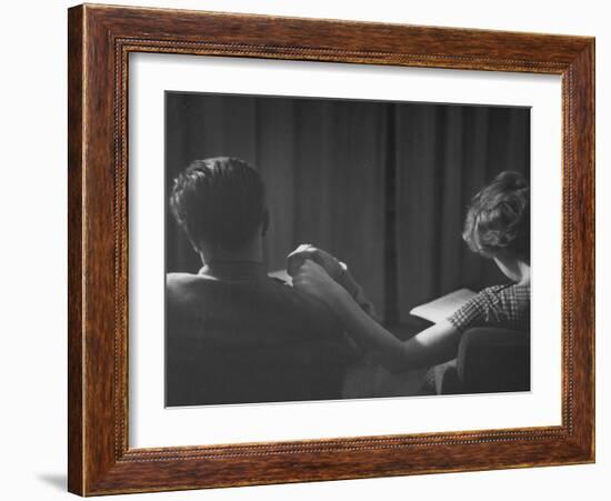 Holding Hands is a Symbol of Happy Marriage-Nina Leen-Framed Photographic Print