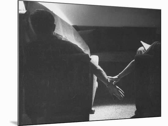 Holding Hands Is a Symbol of Happy Marriage-Nina Leen-Mounted Premium Photographic Print