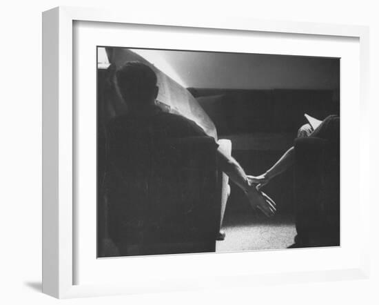 Holding Hands Is a Symbol of Happy Marriage-Nina Leen-Framed Photographic Print