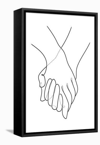 Holding Hands Lines-1x Studio II-Framed Premier Image Canvas