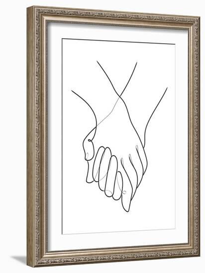 Holding Hands Lines-1x Studio II-Framed Giclee Print