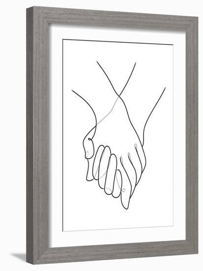 Holding Hands Lines-1x Studio II-Framed Giclee Print