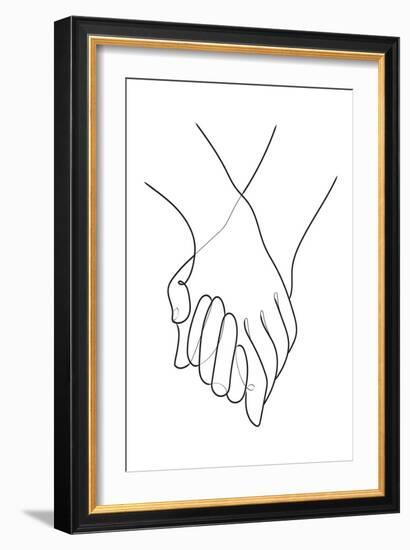 Holding Hands Lines-1x Studio II-Framed Giclee Print