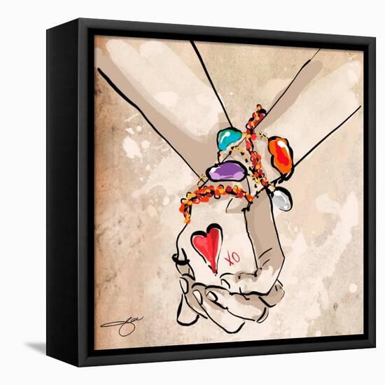 Holding Hands-Jodi Pedri-Framed Stretched Canvas