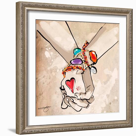 Holding Hands-Jodi Pedri-Framed Art Print