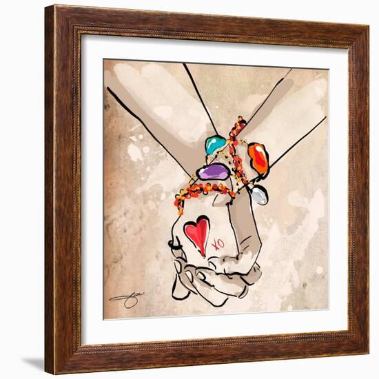 Holding Hands-Jodi Pedri-Framed Art Print