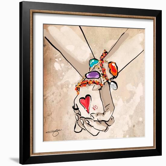 Holding Hands-Jodi Pedri-Framed Art Print